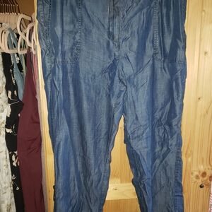 Women's Blue Chambray Pants